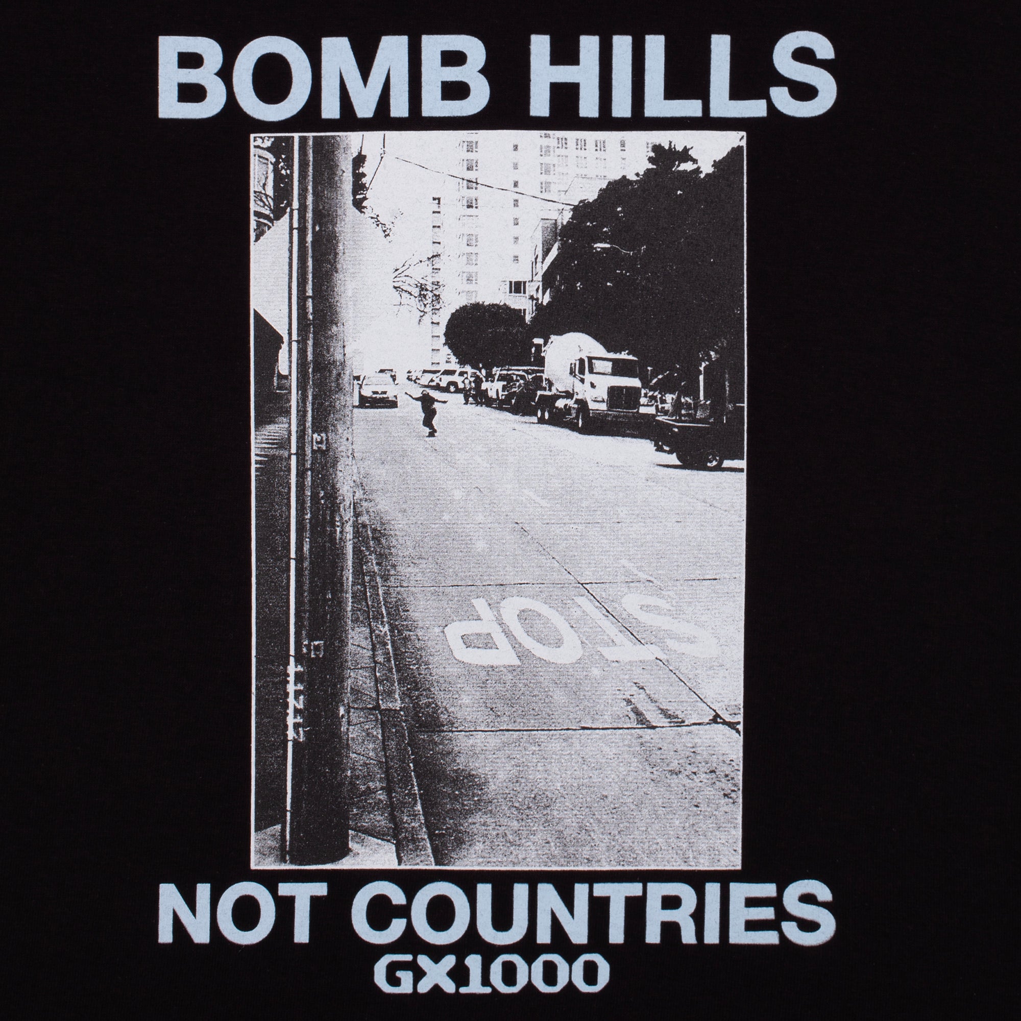【GX1000】Bomb Hills Not Countries Tee / ORANGE GX1000 Bomb Hills Not Countries Shirt - Black/Orange
