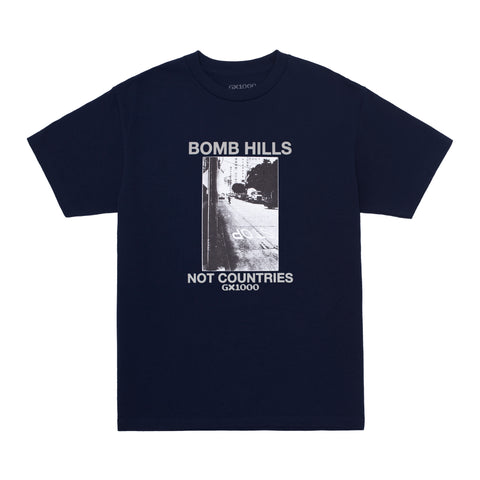 Bomb Hills Not Countries Tee [Navy w/ Grey Font]
