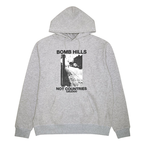 Bomb Hills Not Countries Hoodie [Grey w/ Black Font]