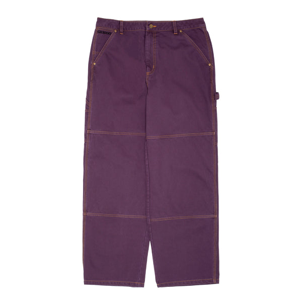 Carpenter Pant  [Plum W/ Gold Stitching]