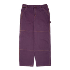 Carpenter Pant  [Plum W/ Gold Stitching]