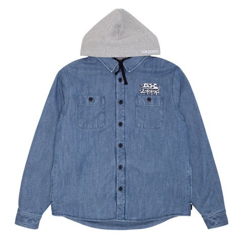 Denim Hooded Jacket [Blue]