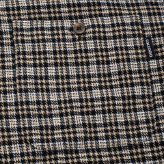 Long Sleeve Hounds Tooth Button Down [Beige]