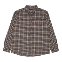 Long Sleeve Hounds Tooth Button Down [Beige]