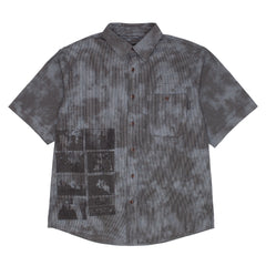 Short Sleeve Button Down  [Over Dyed w/ Bleach Spots]