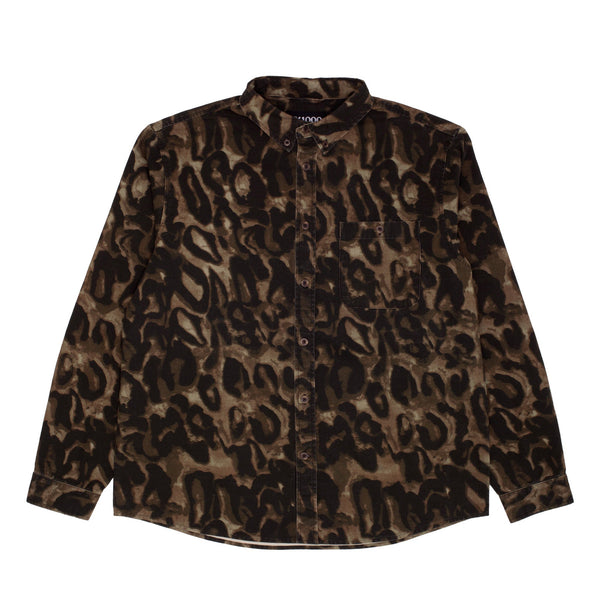 Long Sleeve Button Down  [Brown Leopard Camo]
