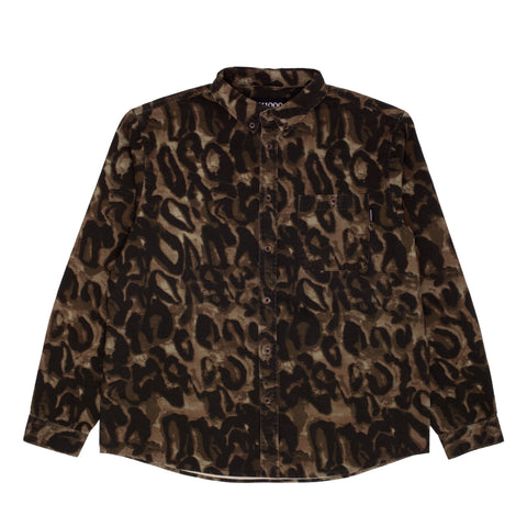 Long Sleeve Button Down  [Brown Leopard Camo]