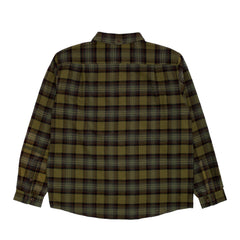Long Sleeve Button Down Flannel  [Green Plaid]