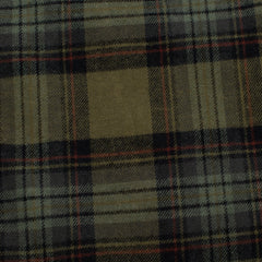 Long Sleeve Button Down Flannel  [Green Plaid]