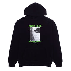 Bomb Hills Not Countries Hoodie [Black W/ Green Font]