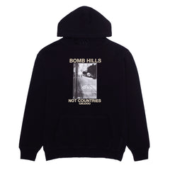 Bomb Hills Not Countries Hoodie [Black w/ Tan Font]