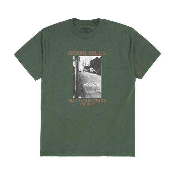 Bomb Hills Not Countries Tee [Desert Green w/ Brown Font]
