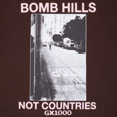 Bomb Hills Not Countries Tee [Brown w/ Rose Font]