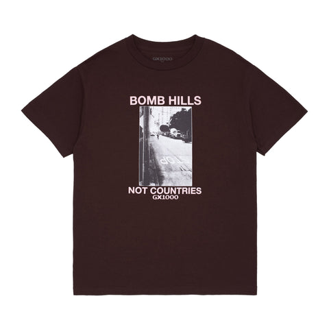 Bomb Hills Not Countries Tee [Brown w/ Rose Font]