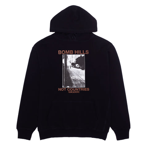 Bomb Hills Not Countries Hoodie [Black w/ Brown Font]