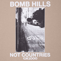 Bomb Hills Not Countries Hoodie [Sand w/ White Font]