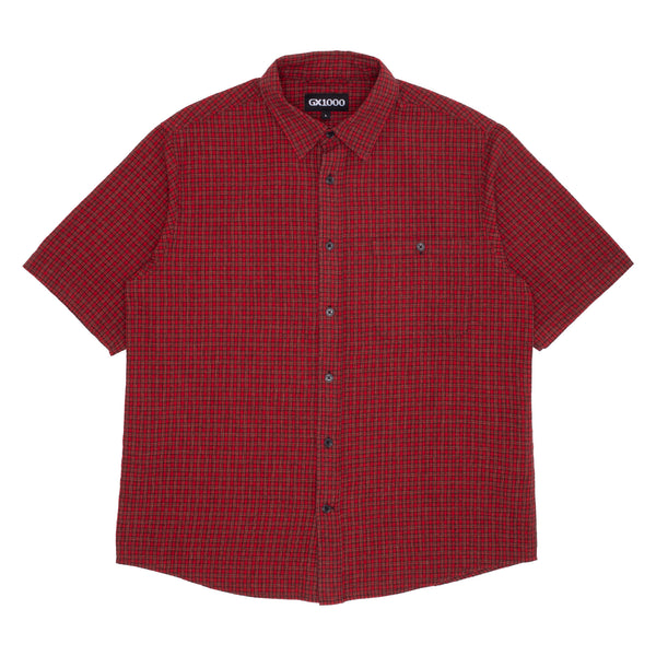 Short Sleeve Button Down [Red Plaid]