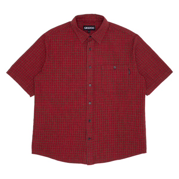 Short Sleeve Button Down [Red Plaid]