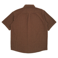 Short Sleeve Button Down  [Brown Plaid]
