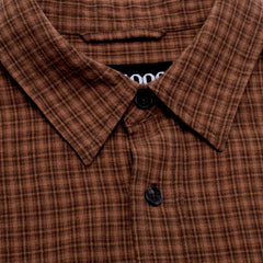 Short Sleeve Button Down  [Brown Plaid]