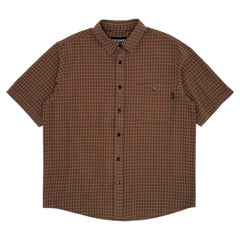 Short Sleeve Button Down  [Brown Plaid]