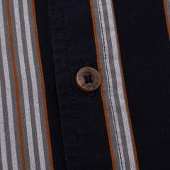 Long Sleeve Button Down [Black Stripe]
