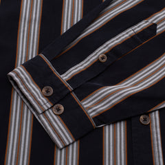 Long Sleeve Button Down [Black Stripe]