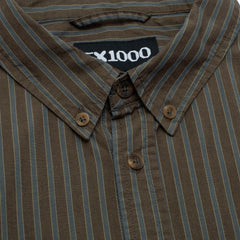 Long Sleeve Button Down  [Brown Stripe]