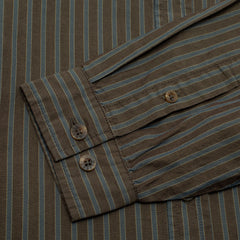 Long Sleeve Button Down  [Brown Stripe]