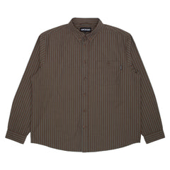 Long Sleeve Button Down  [Brown Stripe]