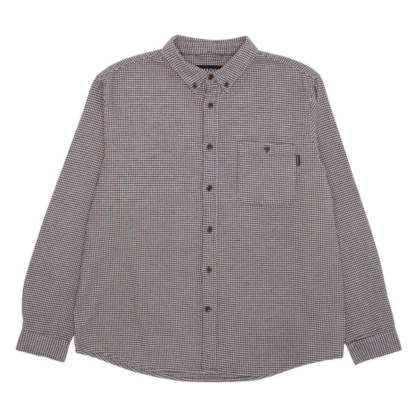Long Sleeve Houndstooth Button Down  [Blue]