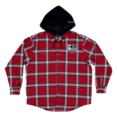 Hooded Shirt Jacket [Red]